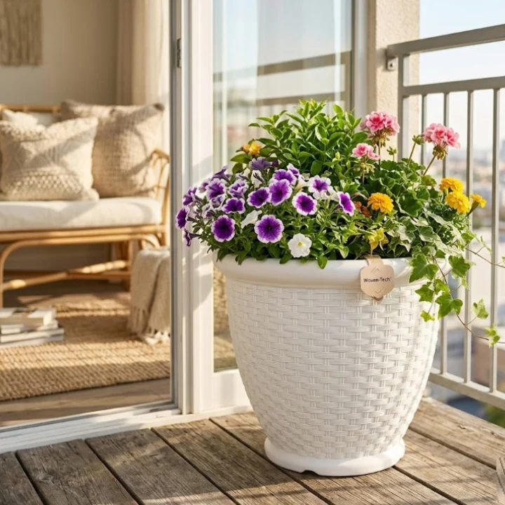 Arya Pot 12" (30.48 cm) White Fresh